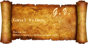 Ganzl Vilmos névjegykártya